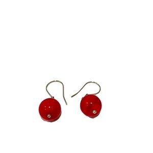Red ball shaped earrings. EUC